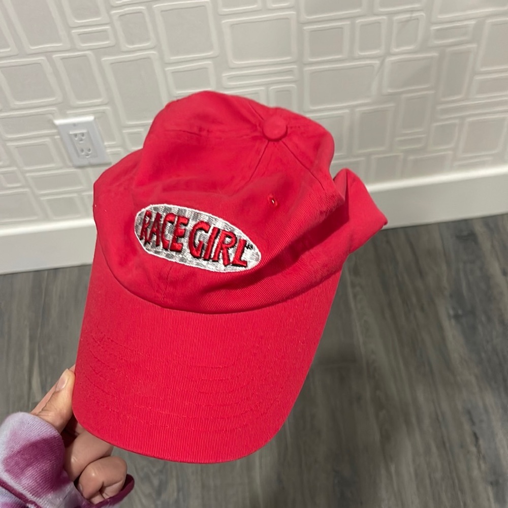 Race girl red hat